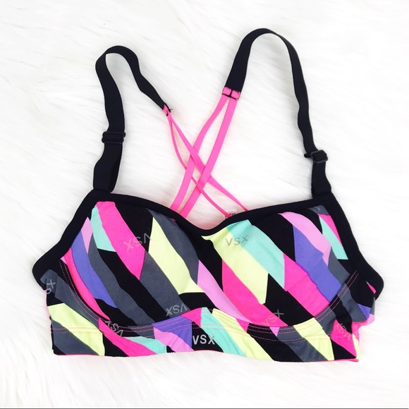 Victoria's Secret Other - Victoria’s Secret VSX Color Block Weave Sports Bra